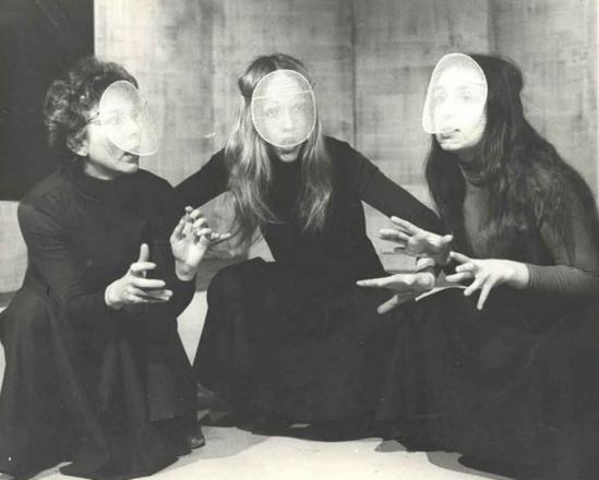 The weird sisters played by Susie Jenkinson,Philippa Gail and Pauline Menear in Macbeth 1978 Via perforingarts