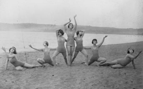 Denishawn Dance Company during the 1922-1923 season. Martha Graham is center, Louise Brooks is second from the right Via louisebrookssociety