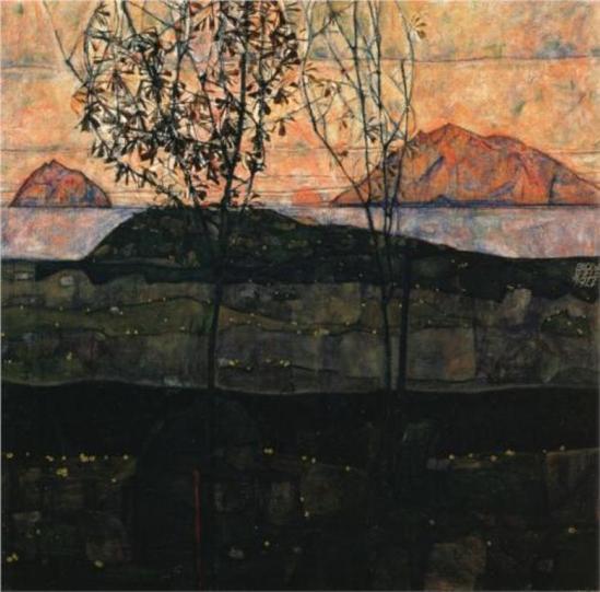 Egon Schiele. Setting sun 1913