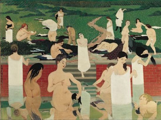 Félix Vallotton. Le bain au soir d'été 1892-1893