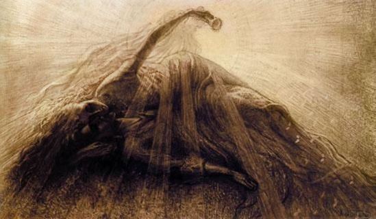 Jean Delville (1867-1963), Tristan et Yseult 1887