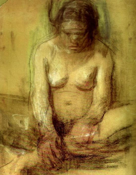 Käthe Kollwitz. Nu assis