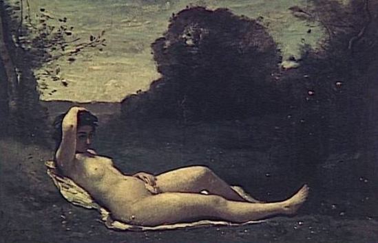 Jean-Baptiste Camille Corot. Nymphe couchée à la campagne 1859