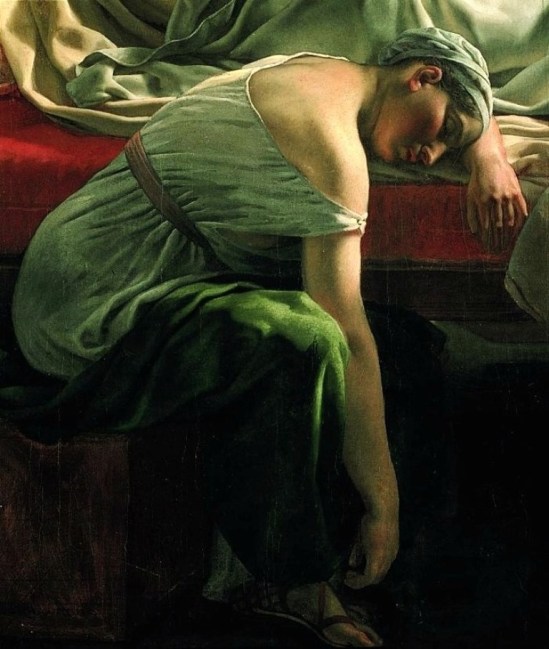Christoffer Wilhelm Eckersberg. A sleeping woman in antique costume 1813