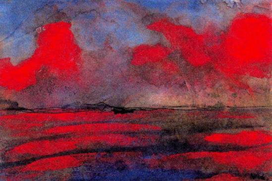 Emil Nolde. Landscape in red light, date inconnue
