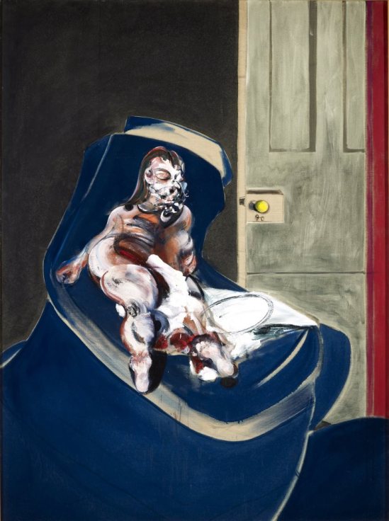 Francis Bacon. Portrait of Henrietta Moraes on a blue couch 1965. Oil on canvas © Estate of Francis Bacon