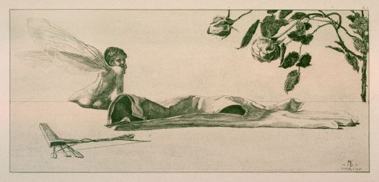 Max Klinger. Amor (Cupid), plate 10 from A glove 1881