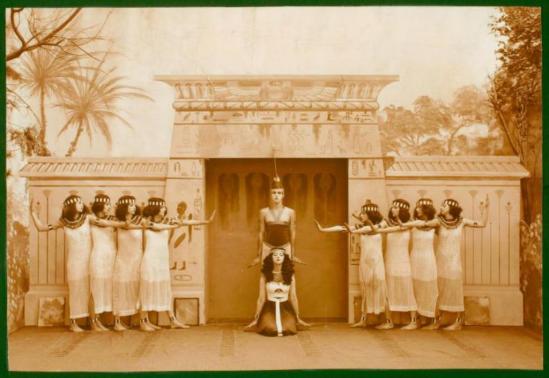 Putman and Valentine Firm.  Shawn's Egyptian ballet with the first group ever called Denishawn Dancers 1915. Via nypl