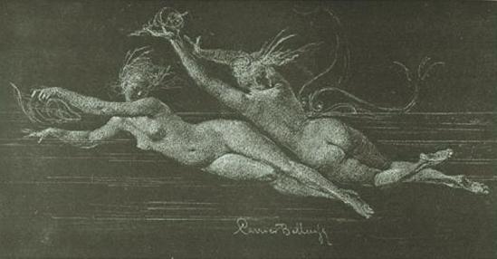 Albert-Ernest Carrier-Belleuse. Néréides. Frise