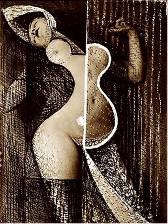 Brassaï. Série Transmutation. Odalisque 1935. Gravure. Via artnet