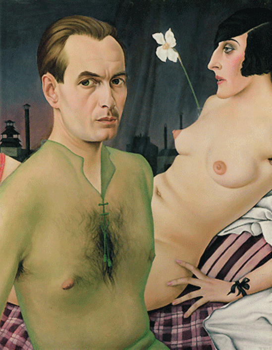 Christian Schad. Autoportrait avec modèle 1927