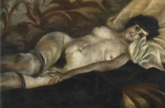 Christian Schad. Liegender akt 1920