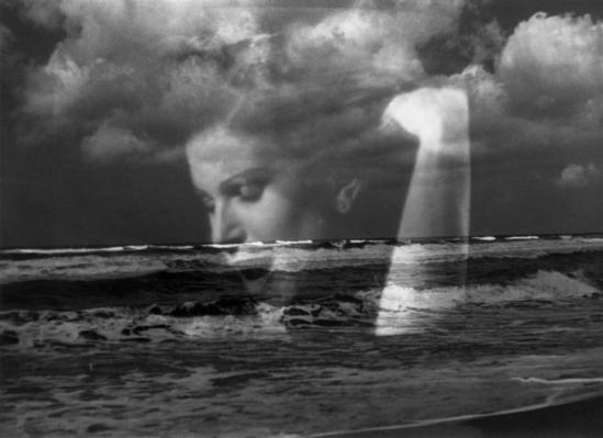 Giuseppe Vannucci-Zauli. Marine avec en surimpression portait de femme vers 1950. Via rmn