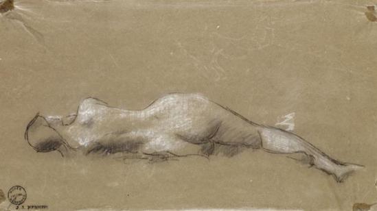 Jean Jacques Henner. Nu féminin couché de dos