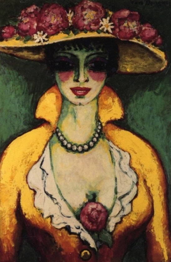 Kees van Dongen, Woman with flowered hat, 1915-1918