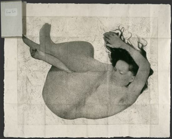 Kiki Smith. Free fall 1994. Photogravure, etching, and sanding. Via ulae