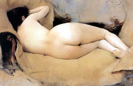 Ramon Casas i Carbó. Reclining nude 1894