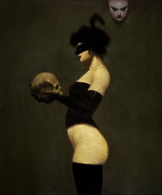 Ray Donley. Figure with mask and skull 2006