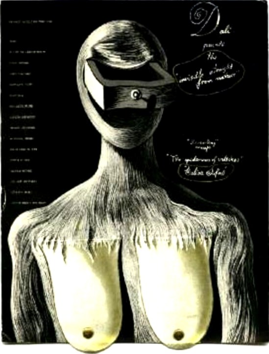 Salvador Dali. Couverture du catalogue de l'exposition Gali, New-York 1936 . Via bibliorare