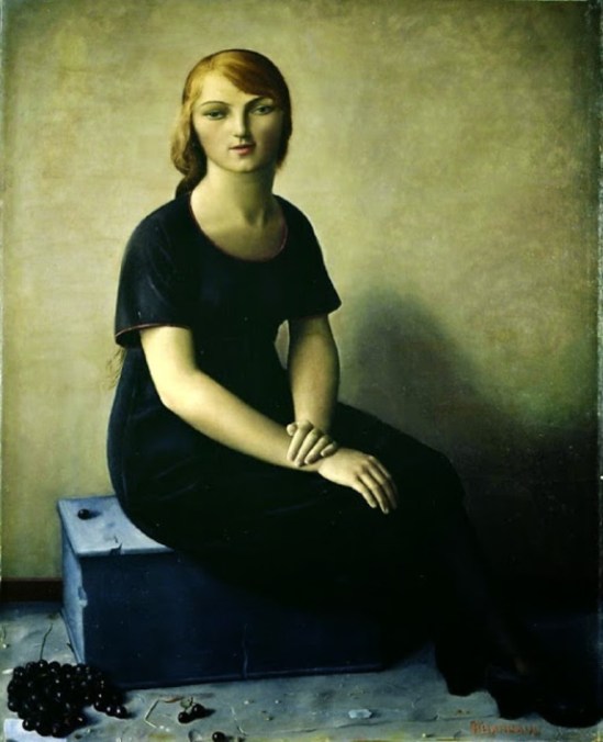 François Barraud. Yvonne en robe de velours 1930