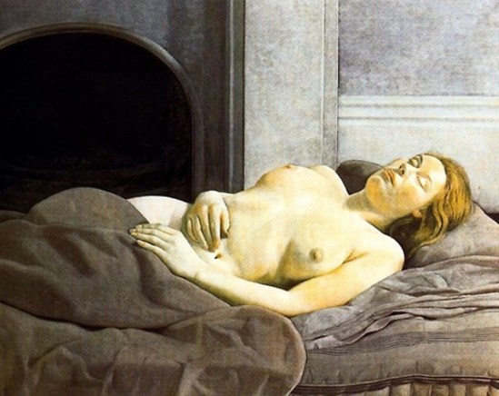 Lucian Freund. Sleeping nude