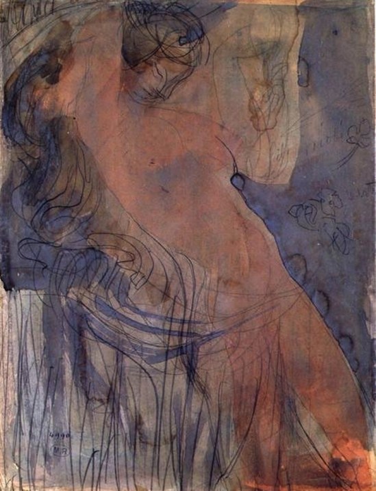 Auguste Rodin. Niobe, femme nue aux cheveux dénoués