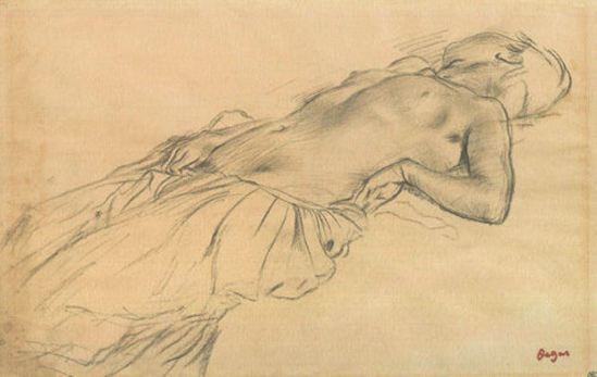 Edgar Degas. Reclining nude