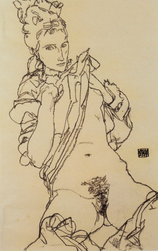 Egon Schiele. Female nude 1917