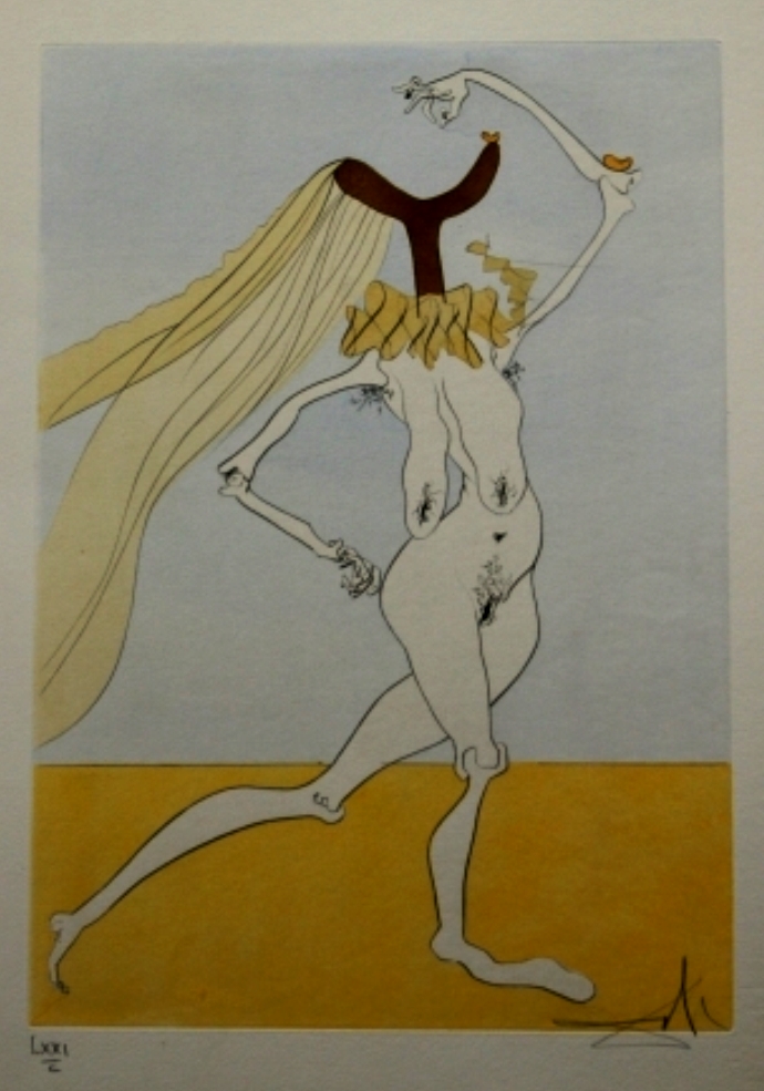 Salvador Dali. Nu aux voilettes