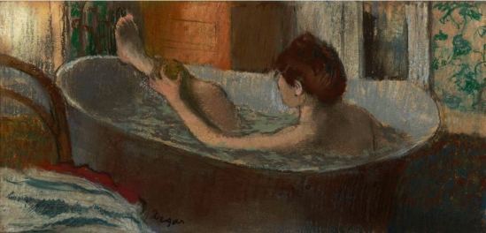 Edgar Degas. Femme dans son bain s'épongeant la jambe vers 1883