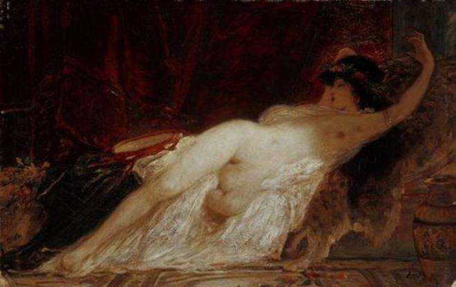 Karoly Lotz. Sleeping bacchante (1833 - 1904)