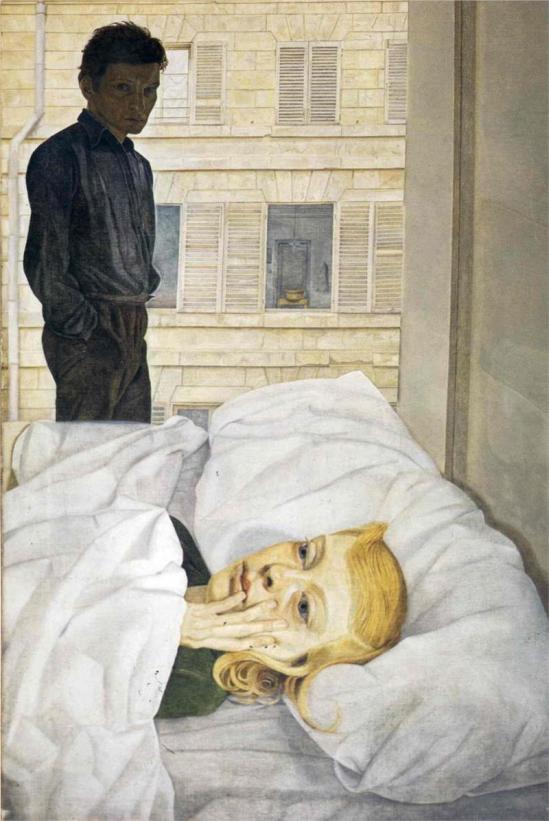 Lucian Freud. Hotel bedroom 1954