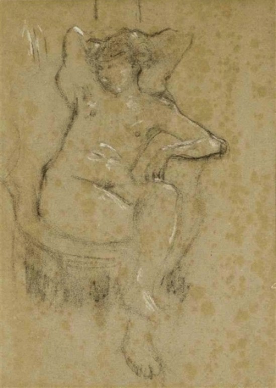 Pierre Bonnard. Jeune femme assise, torse nu