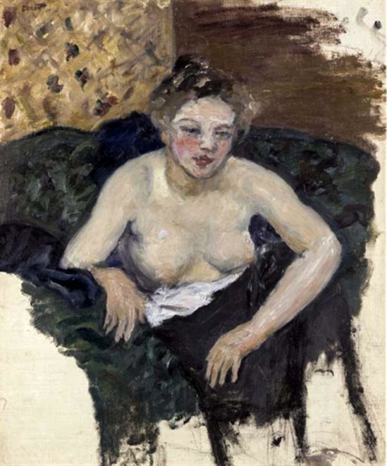 Pierre Bonnard. Jeune femme assise, torse nu