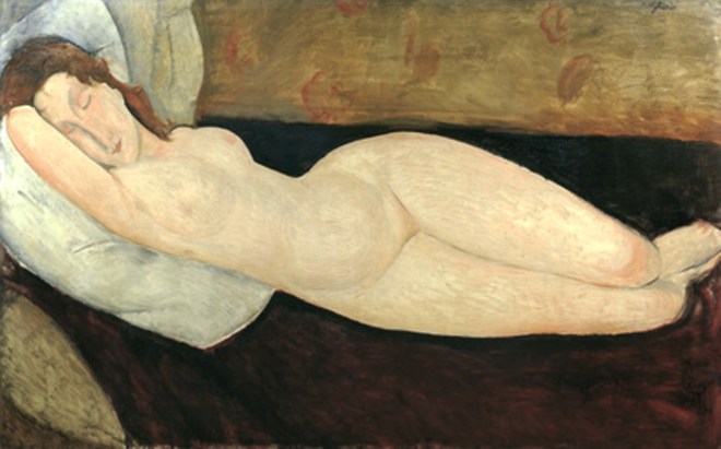 Amedeo Modigliani. Reclining nude 1919