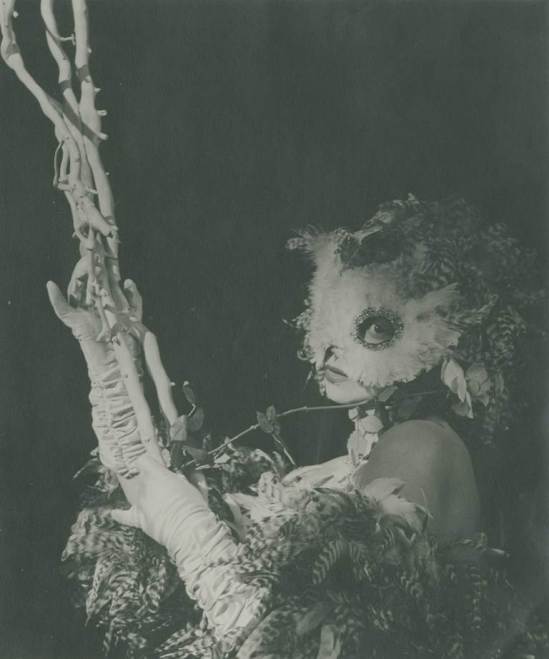 André Ostier. Leonor Fini as Snowy Owl 1949. Via auction.fr