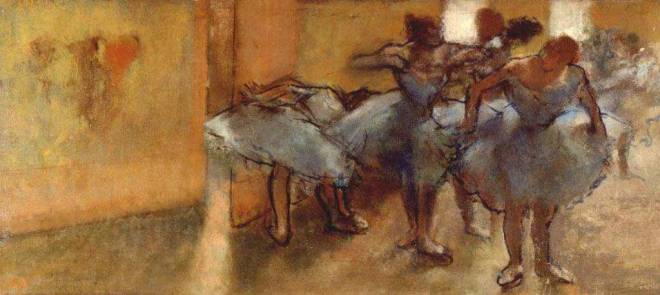 Edgar Degas. Dancers in the foyer 1889