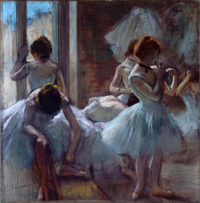 Edgar Degas. Groupe de danseuses Vers 1884-1885. Pastel 