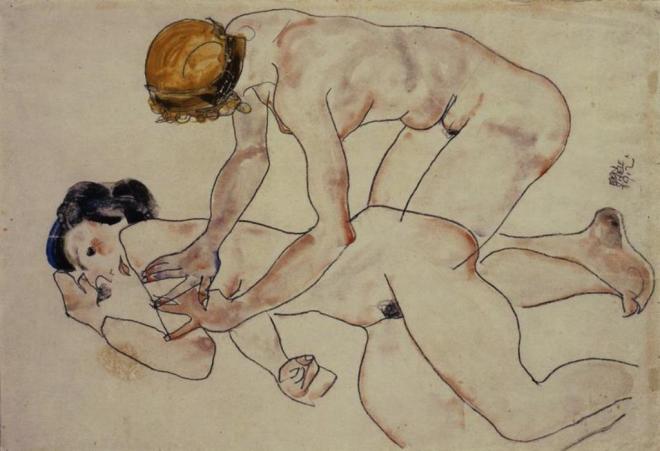 Egon Schiele. Two female nudes 1912