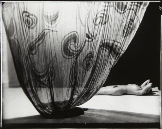 Frantisek Drtikol. Nude by patterned curtain. Via artmuseum