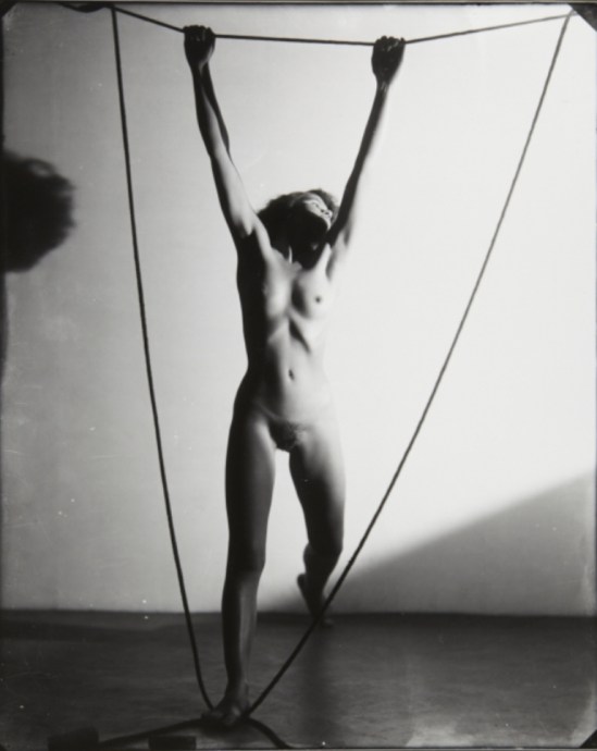 Frantisek Drtikol. Nude hanging from rope. Via artmuseum