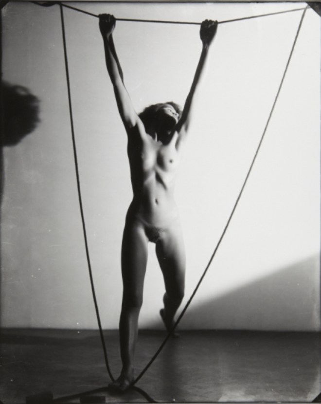 Frantisek Drtikol. Nude hanging from rope. Via artmuseum