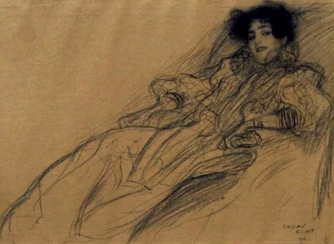 Gustav Klimt. Junge dame im sessel