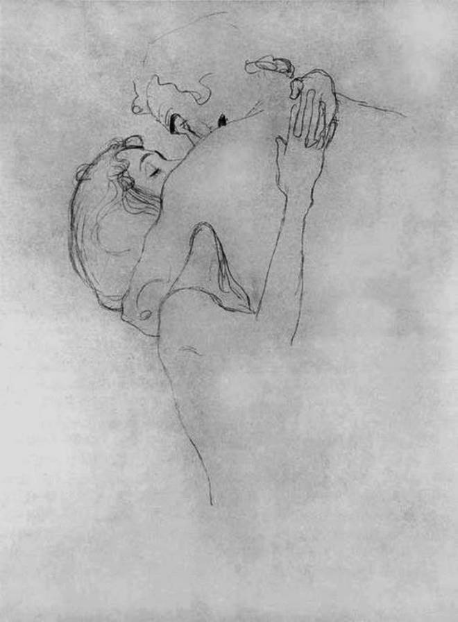 Gustav Klimt. Les amants