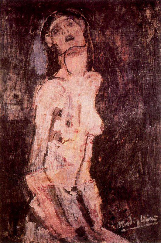 Amedeo Modigliani. A suffering nude 1909