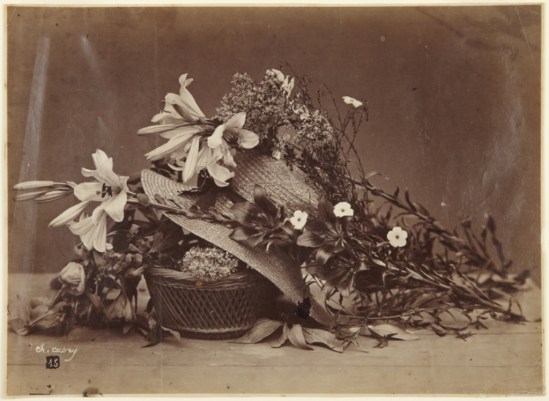 Charles Aubry. Still life with straw hat 1864. Via artmuseum