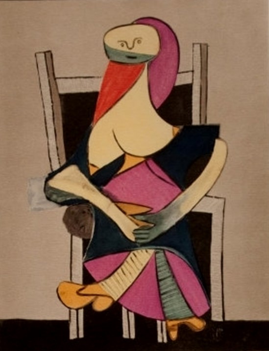 Pablo Picasso. Femme assise 1955