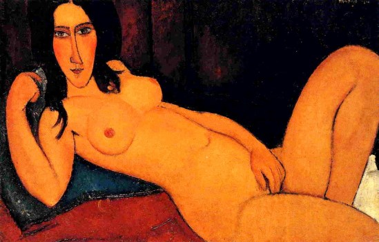 Amedeo Modigliani. Reclining nude 1916
