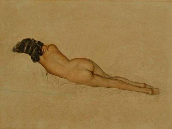 Alberto Vargas. Reclining nude