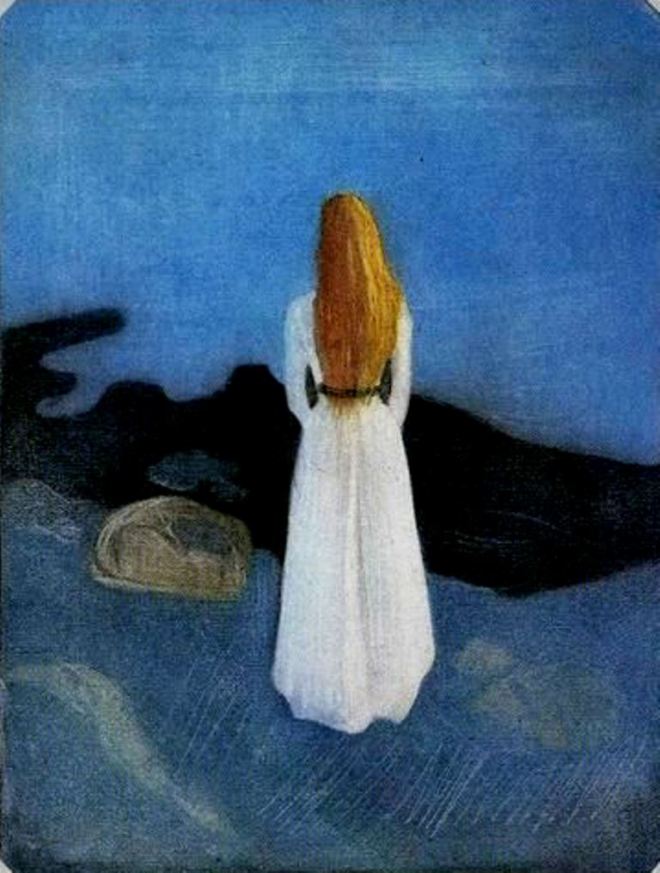 Edvard Munch. Young woman on the shore 1896